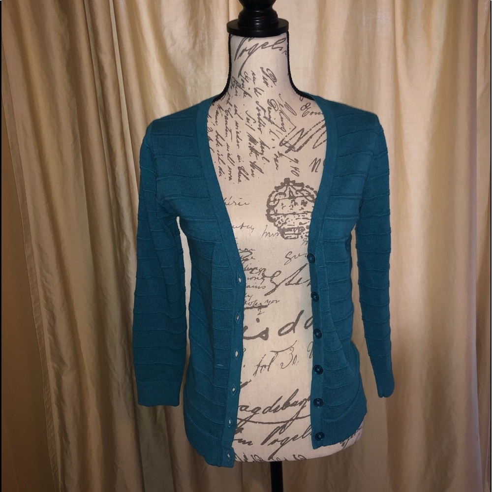 ‼️BOGO‼️ 3/4 sleeve teal cardigan